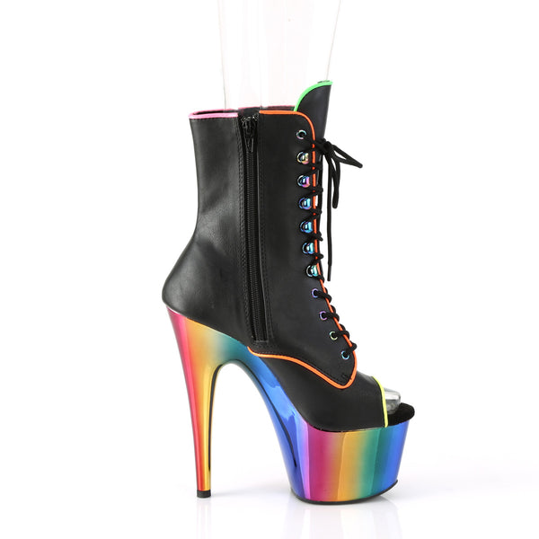 ADORE-1021RC-02 Plateau Stiefeletten - Regenbogen von Pleaser – Ansicht 5