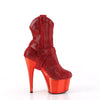 ADORE-1029CHRS Plateau Stiefeletten - Rot von Pleaser – Ansicht 5
