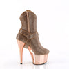 ADORE-1029CHRS Plateau Stiefeletten - Roségold von Pleaser – Ansicht 5