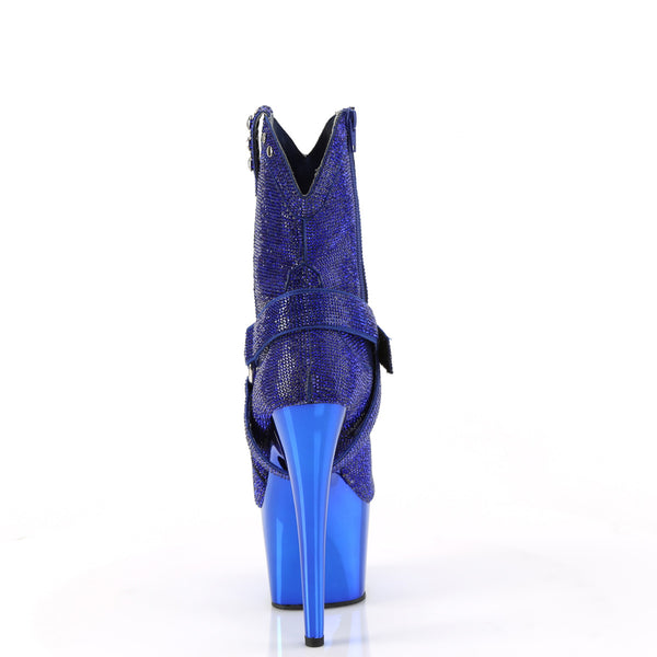 ADORE-1029CHRS Plateau Stiefeletten - Blau von Pleaser – Ansicht 4