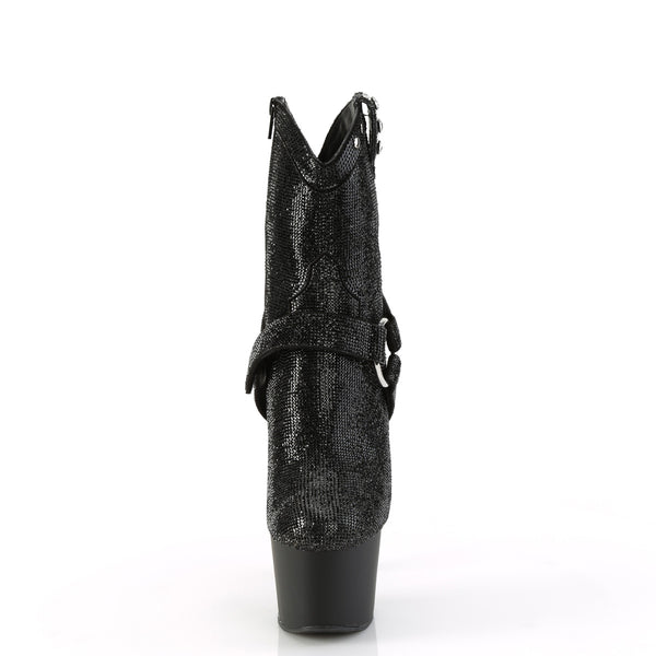 ADORE-1029RS Plateau Stiefeletten Schwarz von Pleaser – Ansicht 2