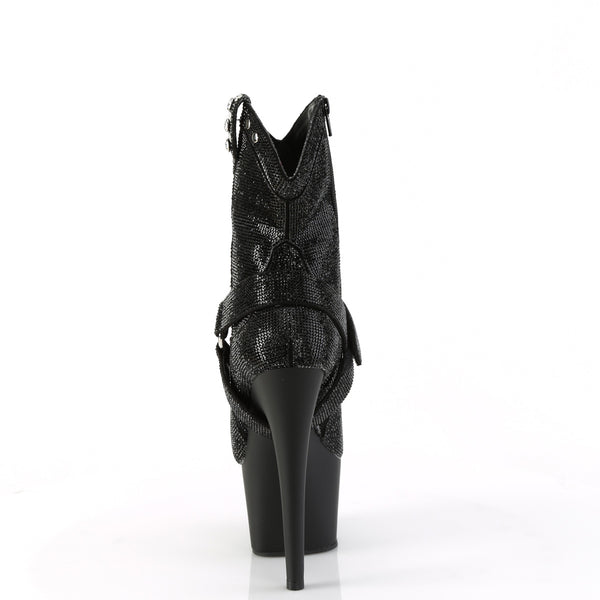 ADORE-1029RS Plateau Stiefeletten Schwarz von Pleaser – Ansicht 4