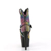 ADORE-1029RS Plateau Stiefeletten Mehrfarbig Glitzer Strass von Pleaser – Ansicht 4