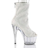 ADORE-1031GM Plateau Stiefeletten - Stoff Weiß von Pleaser – Ansicht 5