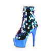 ADORE-1031SSQ Plateau Stiefeletten - Blau/Grün von Pleaser – Ansicht 3