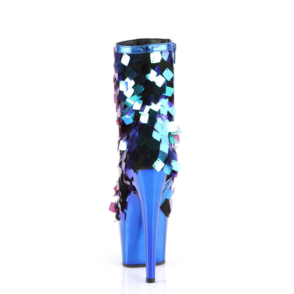 ADORE-1031SSQ Plateau Stiefeletten - Blau/Grün von Pleaser – Ansicht 4