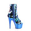 ADORE-1031SSQ Plateau Stiefeletten - Blau/Grün von Pleaser – Ansicht 5