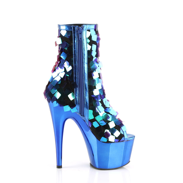 ADORE-1031SSQ Plateau Stiefeletten - Blau/Grün von Pleaser – Ansicht 5