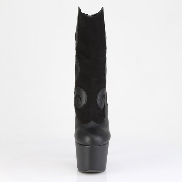 ADORE-1034 Plateau Stiefeletten Schwarz von Pleaser – Ansicht 3