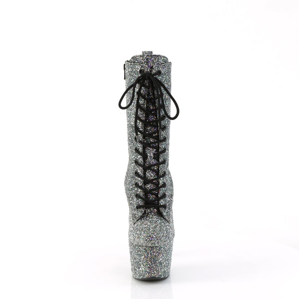 ADORE-1040GR Plateau Stiefeletten Silber von Pleaser – Ansicht 2