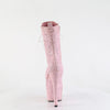 ADORE-1040GR - Plateau Stiefeletten - Rosa Glitzer von Pleaser – Ansicht 4
