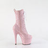 ADORE-1040GR - Plateau Stiefeletten - Rosa Glitzer von Pleaser – Ansicht 5