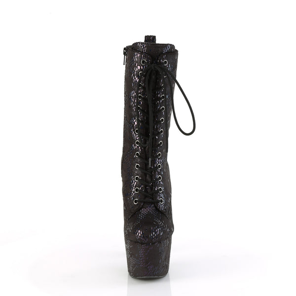 ADORE-1040SPF Plateau Stiefeletten Schwarz Lila von Pleaser – Ansicht 2