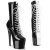 ADORE-1040TT Plateau Stiefel - Halb Schwarz Halb Weiß Lack von Pleaser