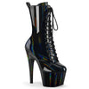 ADORE-1040WR-HG Plateau Stiefeletten - Schwarz Lack Regenbbogen von Pleaser