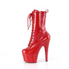 ADORE-1040WR-HG Plateau Stiefeletten - Rot Lack Schimmer von Pleaser – Ansicht 3