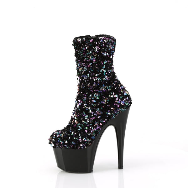ADORE-1042SQ Plateau Stiefeletten Schwarz von Pleaser – Ansicht 3