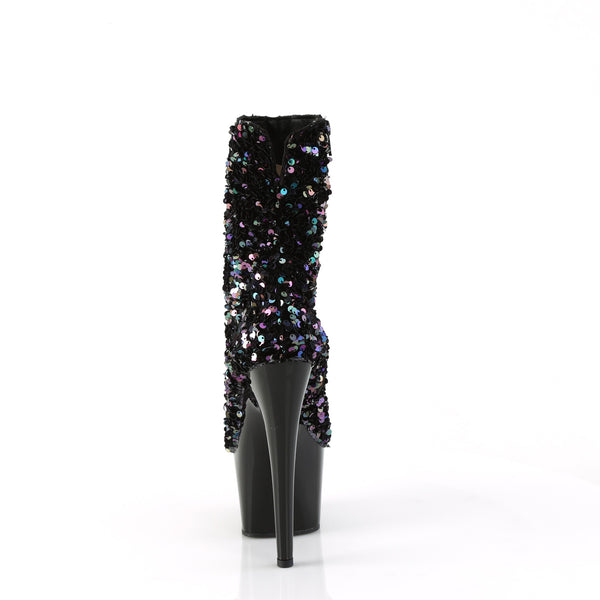 ADORE-1042SQ Plateau Stiefeletten Schwarz von Pleaser – Ansicht 4