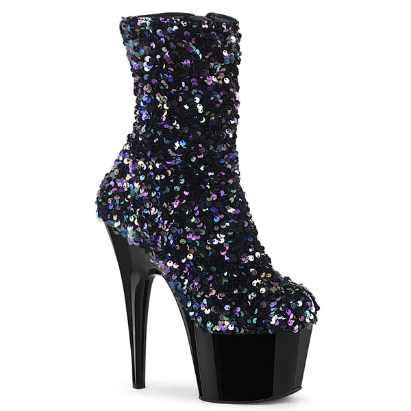 ADORE-1042SQ Plateau Stiefeletten Schwarz von Pleaser
