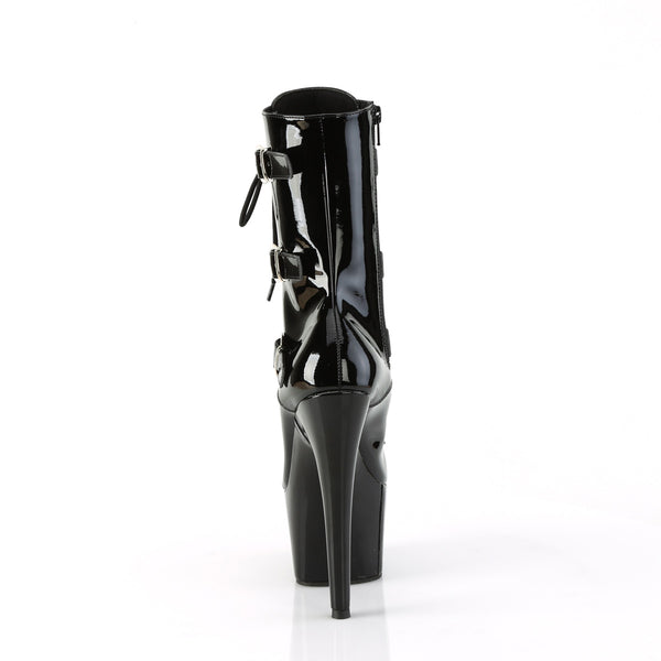 ADORE-1043 Plateau Stiefeletten Schwarz Lack von Pleaser – Ansicht 4