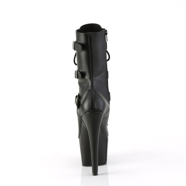 ADORE-1043 Plateau Stiefeletten Schwarz Matt von Pleaser – Ansicht 4