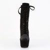 ADORE-1045VEL Plateau Stiefeletten - Schwarz Velour von Pleaser – Ansicht 2