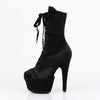 ADORE-1045VEL Plateau Stiefeletten - Schwarz Velour von Pleaser – Ansicht 3