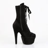 ADORE-1045VEL Plateau Stiefeletten - Schwarz Velour von Pleaser – Ansicht 5