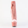ADORE-1045VEL Plateau Stiefeletten Rosa/Lachs Velour von Pleaser – Ansicht 2