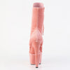ADORE-1045VEL Plateau Stiefeletten Rosa/Lachs Velour von Pleaser – Ansicht 4