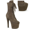 ADORE-1045VEL Plateau Stiefeletten Braun Mehrfarbig Velour/Wildleder von Pleaser