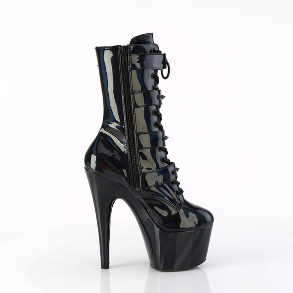 ADORE-1046 - Plateau Stiefeletten - Schwarz Schimmer von Pleaser – Ansicht 5