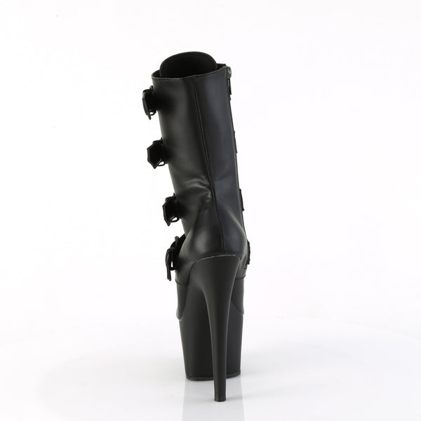ADORE-1046 Plateau Stiefeletten Schwarz Matt von Pleaser – Ansicht 4