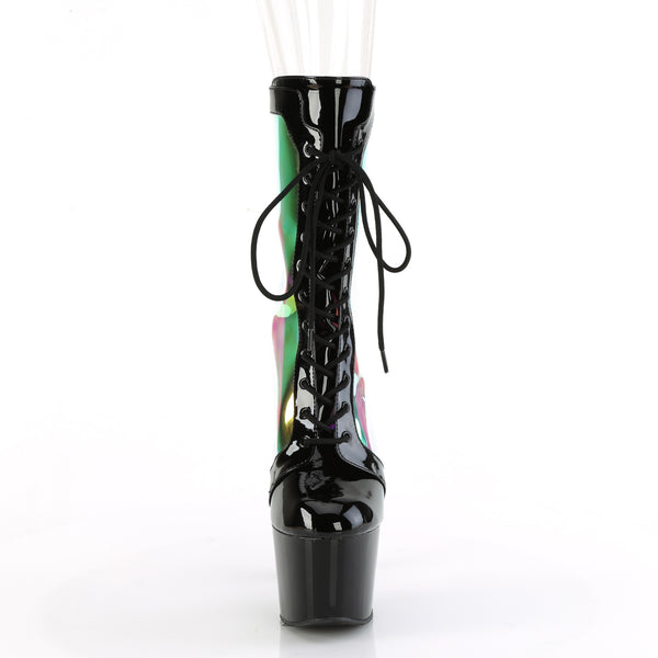 ADORE-1047 - Plateau Stiefeletten - Schwarz Hologramm von Pleaser – Ansicht 2