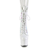 ADORE-1047 - Plateau Stiefeletten - Weiss Hologramm von Pleaser – Ansicht 2