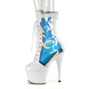 ADORE-1047 - Plateau Stiefeletten - Weiss Hologramm von Pleaser – Ansicht 3