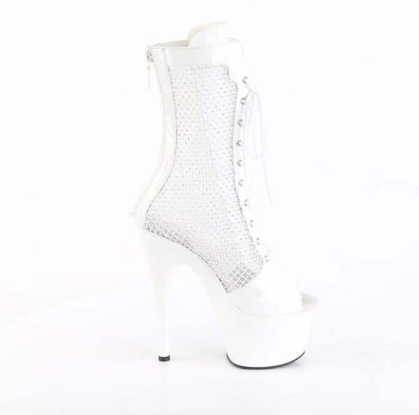 ADORE-1048RSNT Plateau Stiefelette Weiß von Pleaser – Ansicht 5