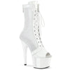 ADORE-1048RSNT Plateau Stiefelette Weiß von Pleaser