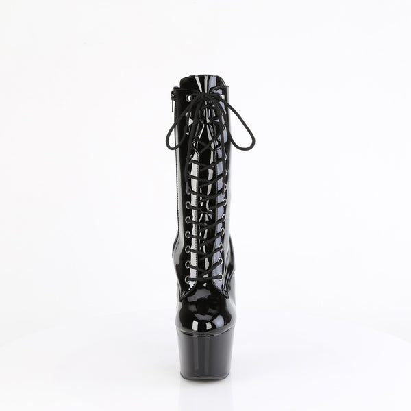 ADORE-1049WR Plateau Stiefeletten - Schwarz Lack von Pleaser – Ansicht 2