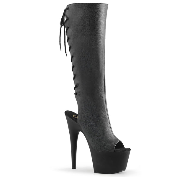 ADORE-2018 Plateau Stiefel Schwarz von Pleaser