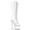 ADORE-2021C Plateau Stiefel Transparent von Pleaser