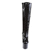 ADORE-2023 Plateau Stiefel Lack Schwarz | Pleaser