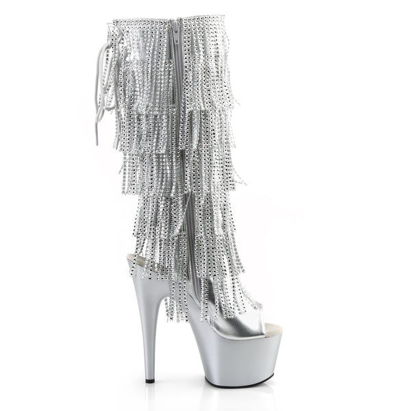 ADORE-2024RSF Plateau Stiefeletten Silber von Pleaser – Ansicht 5