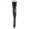 ADORE-3000HWR Plateau Overknee Stiefel Lack Schwarz/Hologramm von Pleaser – Ansicht 4