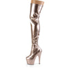 ADORE-3000HWR Plateau Overknee Stiefel Kupfer Gold von Pleaser – Ansicht 3