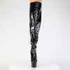 ADORE-3000WCF Overknee Stiefel Plateau Schwarz von Pleaser – Ansicht 2