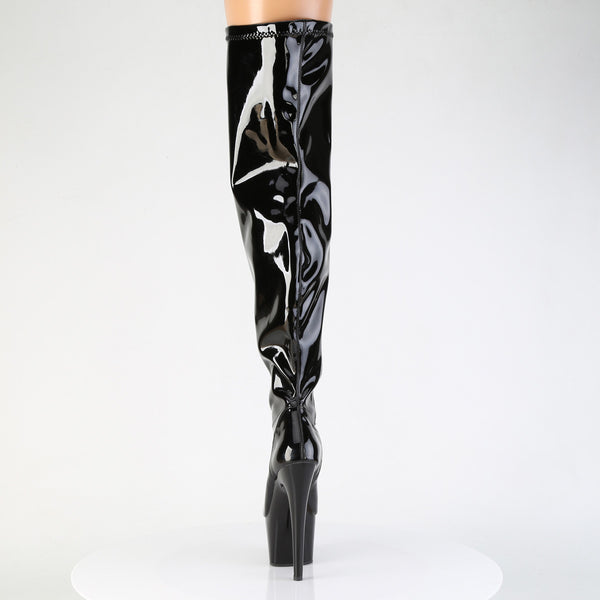 ADORE-3000WCF Overknee Stiefel Plateau Schwarz von Pleaser – Ansicht 4