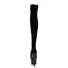 ADORE-3002 Plateau Overknee Stiefel Schwarz Samt von Pleaser – Ansicht 4