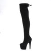 ADORE-3008 Plateau Overknee Stiefel Schwarz Samt von Pleaser – Ansicht 3