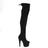 ADORE-3008 Plateau Overknee Stiefel Schwarz Samt von Pleaser – Ansicht 5